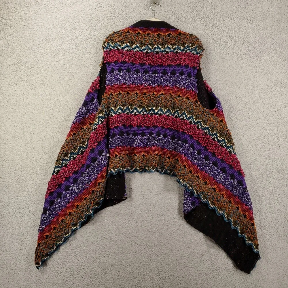 Soft Surroundings Cardigan Sweater One Size Boho Artsy Sleeveless Open Front - Picture 10 of 13